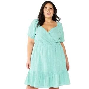 NWT DRAPER JAMES Green Gingham Dress 3X